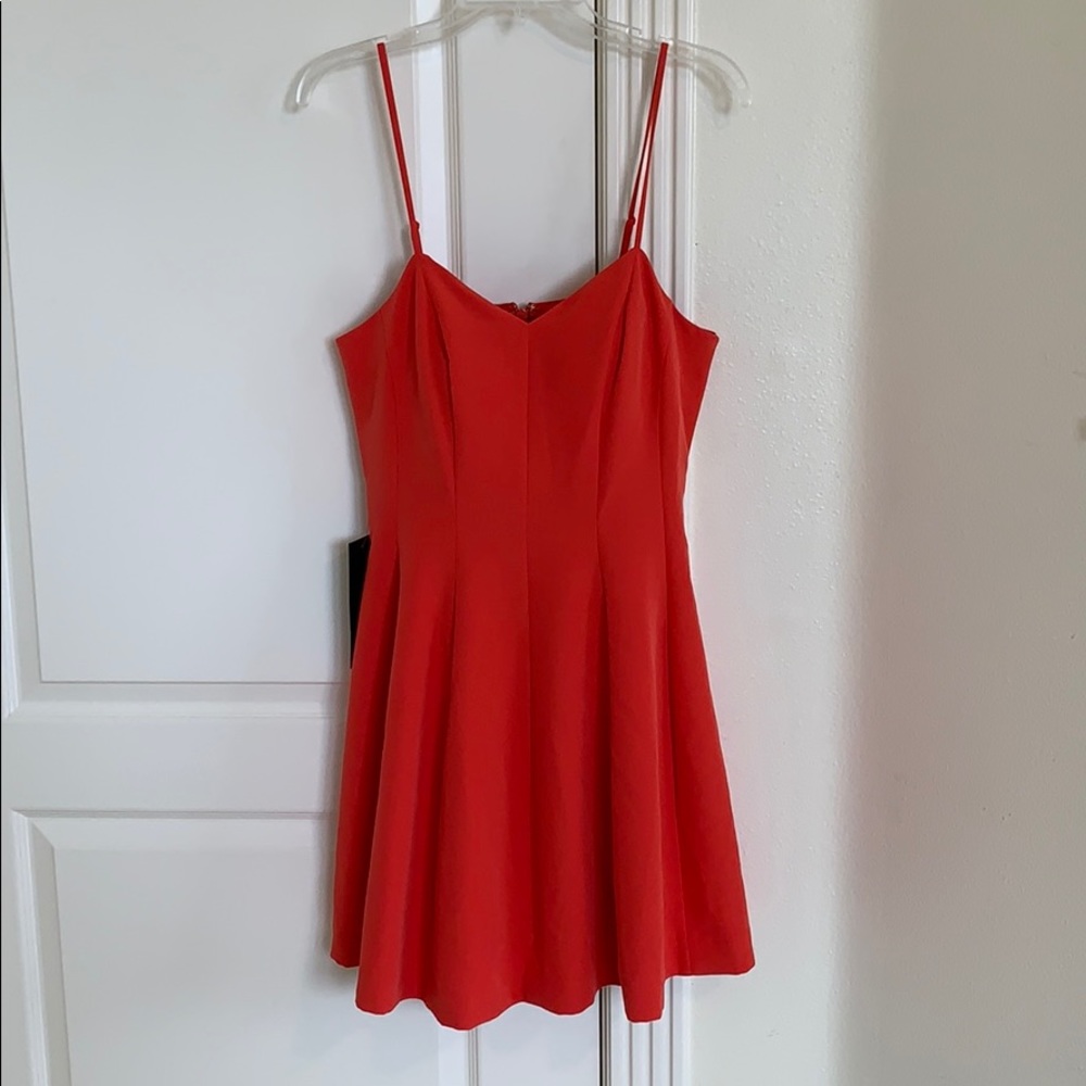 Bebe Twill Sweetheart Dress Red